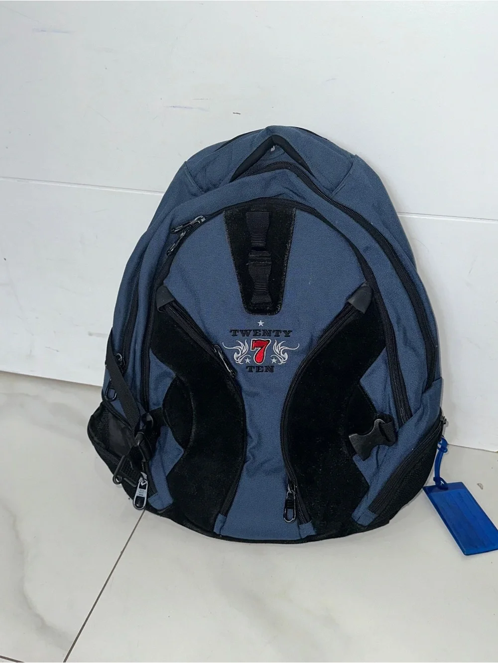 Blue & Black Men's Backpack